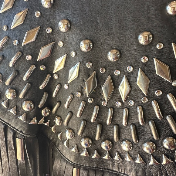 Domallo women’s leather fringed jacket - Picture 7 of 7